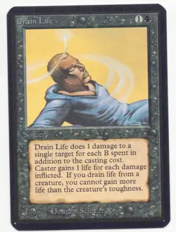 MTG: Magic Limited Alpha Edition - Drain Life - Image 1