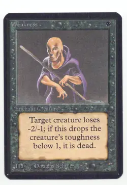 MTG: Magic Limited Alpha Edition - Weakness *Light Play* - Image 1