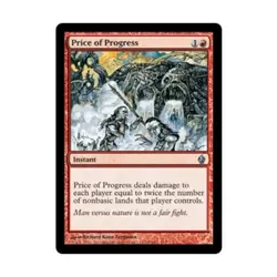WOTC MtG Fire & Lightning Price of Progress (U) (Foil) EX - Image 1