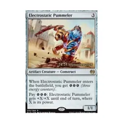 WOTC MtG Prerelease Promos Electrostatic Pummeler (P) (Foil) EX - Image 1
