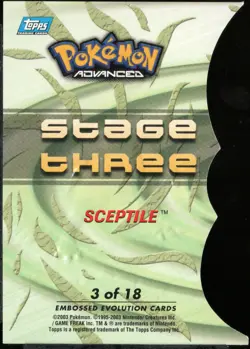2003 topps Pokemon Advanced Die Cut Sceptile 3 of 18 - Image 2