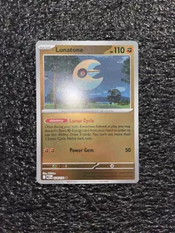 Pokemon Lunatone 074/132 Mega Evolution Base Reverse Holo Near Mint - Image 1