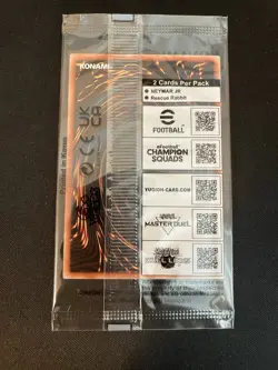 YuGiOh EFootball Sealed Promo Rescue Rabbit EFC1-EN001 & Neymar EFC1-ENTKN - Image 2