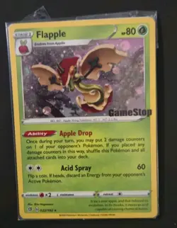 Pokemon Flapple Game Stop Stamped Exclusive Promo Card New Sealed - Image 1