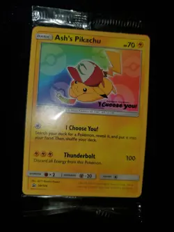 SEALED Ash’s Pikachu 2017 Promo Movie Card Pokemon "I Choose You" SM108 - Image 1