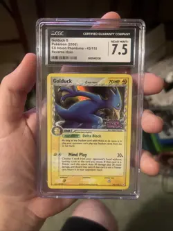 CGC 7.5 Near Mint Golduck 43/110 EX Holon Phantoms REVERSE HOLO Pokemon Card - Image 1