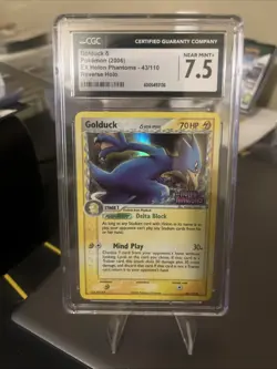 CGC 7.5 Near Mint Golduck 43/110 EX Holon Phantoms REVERSE HOLO Pokemon Card - Image 3