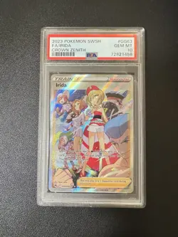 PSA 10 GEM MINT Sword & Shield Irida #GG63 Crown Zenith Full Art Pokemon Card - Image 1