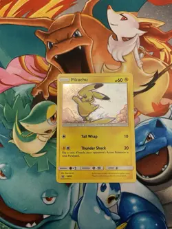 Pikachu SM98 Black Star Holo Promo Card Sun and Moon -SWIRL EAR- 💫 see Pics - Image 1