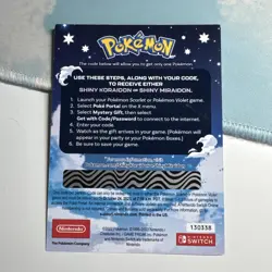 Pokemon Scarlet and Violet Shiny Koraidon OR Miraidon Gamestop Promo Code Card - Image 2