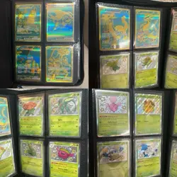Pokemon Paldean Fates HR, IR, Shiny, Trainer, and Promo Lot w/ Binder, 156 Cards - Image 1
