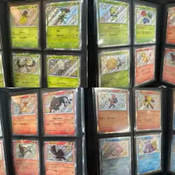 Pokemon Paldean Fates HR, IR, Shiny, Trainer, and Promo Lot w/ Binder, 156 Cards - Image 2