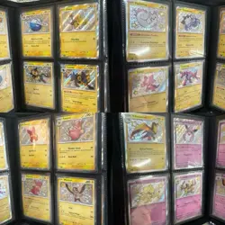 Pokemon Paldean Fates HR, IR, Shiny, Trainer, and Promo Lot w/ Binder, 156 Cards - Image 4