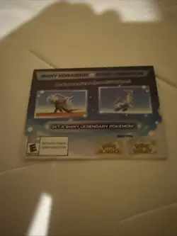 Shiny Miraidon Koraidon Code GameStop Pokemon - Physical PROMO Card- Unused Code - Image 1