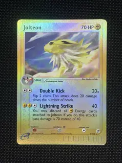Jolteon 6/100 Rare Reverse Holo Pokemon Card NM E Reader Sandstorm SS - Image 1