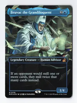 Bruvac the Grandiloquent Borderless Foil Mythic Ravnica Remastered MTG Card LP+ - Image 1