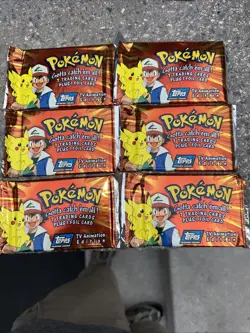 Pokemon Topps Trading Cards TV Animation Edition: Series 1 (6 Sealed Pack) - Image 1