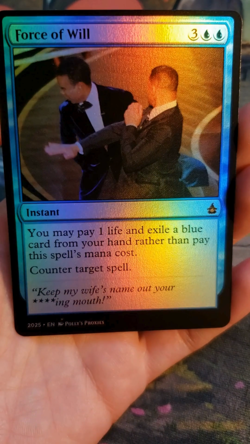Force of Will FOIL Proxy Card with Custom Joke Slap Smith Meme Art Design - Image 2