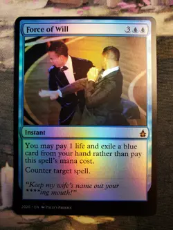 Force of Will FOIL Proxy Card with Custom Joke Slap Smith Meme Art Design - Image 4
