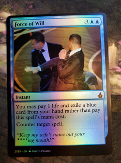 Force of Will FOIL Proxy Card with Custom Joke Slap Smith Meme Art Design - Image 5