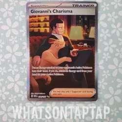 Pokemon Card Giovannis Charisma 204/165 Secret Rare Scarlet Violet Pokemon 151 - Image 1