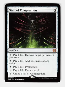 MTG: Staff of Compleation | Phyrexia: All Will Be One 242 NM - Image 1