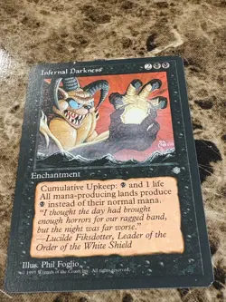 INFERNAL DARKNESS Magic the Gathering MTG Ice Age MP - Image 1
