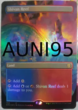mtg magic Shivan Reef FOIL extended borderless ENGLISH Brisants shivans - Image 1