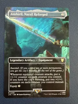 MTG Anduril, Narsil Reforged (Borderless) : The Lord of the Rings: (LTC) NM - Image 1