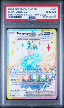 2024 POKEMON SVP EN-SV BLACK STAR PROMO #165 TERAPAGOS EX PSA 10 - Image 1