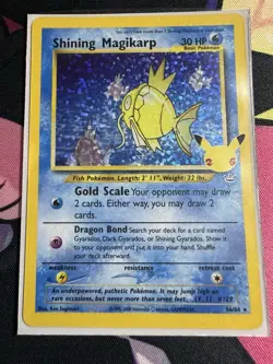 Shining Magikarp 66/64 Holo 25th Celebrations Pokemon TCG NM Centered - Image 1