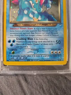 2002 Pokemon Neon Destiny Dark Feraligatr Holo Rare 5/109 PSA 6 EX MT - Image 4
