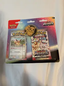 Pokemon Prismatic Evolutions 2 Pack Blister w/ Eevee Promo Pokemon Day - Image 1