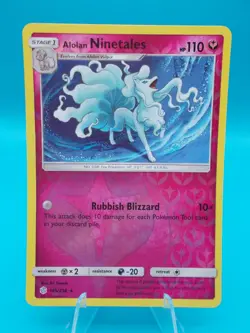 Alolan Ninetales 145/236 Sm-Cosmic Eclipse Pokemon TCG Reverse Holo NM/M - Image 1