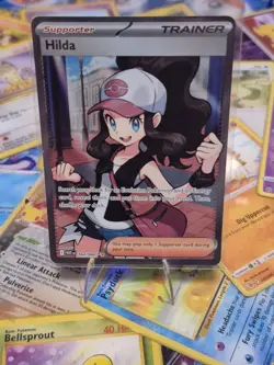 Pokemon TCG Hilda 164/086 Full Art Trainer Ultra Rare Black Bolt White Flare EN - Image 1