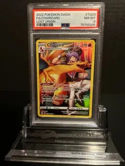 Pokemon TCG Charizard Lost Origin TG03/TG30 Holo Ultra Rare PSA 8 - Image 1