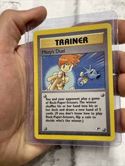 Pokemon TCG Misty's Duel 123/132 Gym Heroes Trainer LP/NM Vintage Nintendo WOTC - Image 2