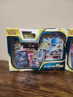 Pokemon TCG Leafeon Vstar Special Collection Box Factory - 2 pack -- T5 - Image 4
