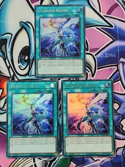 Yu-Gi-Oh 3x Ultimate Slayer 1st Edition Ultra Rare RA02-EN070 Play set - Image 1