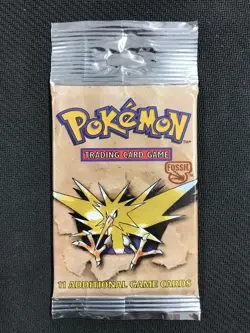 Pokemon Unopened Fossil Booster Pack 11 Cards Factory Sealed 1999 (1 Pack) Heavy - Image 1