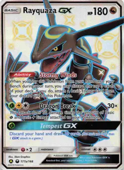 Pokemon TCG Shiny Rayquaza GX Promo Card 177a/168 Hidden Fates - Image 1