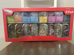 SET OF 2 Pokemon Prismatic Evolutions 8 Mini-Tins with Promo Cards Costco - Image 1