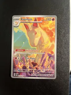 Pokemon Rapidash Holo Illustration Rare Card 189/182 Sv10: Destined Rivals - Image 1