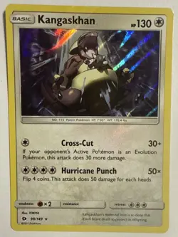 SM Base Set #99/149 Kangaskhan Holo Rare Pokemon TCG Card Near Mint - Image 1