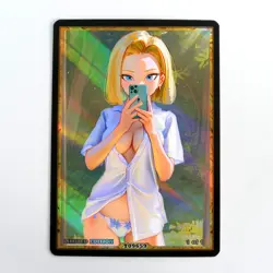 ANDROID 18 Waifu Anime Card LIMITED 1/1 Custom TCG Holo T09659 - Image 1