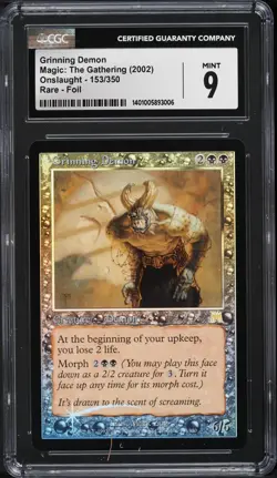 GRINNING DEMON FOIL CGC 9 Onslaught Magic MTG Graded [Luca] - Image 1