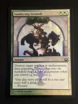 1x Foil Sundering Growth (223) Return to Ravnica LP MTG Magic The Gathering x1 - Image 1