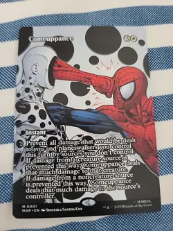 NM Borderless Comeuppance, MTG, Marvel's Spider-Man, Magic the Gathering - Image 1