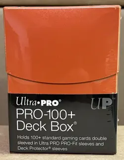 Ultra Pro PRO-100+ Deck Box Orange Brand New - Image 1