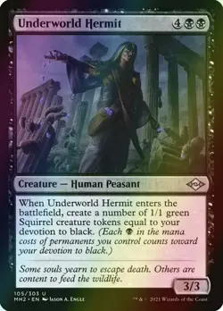 1x NM Foil Underworld Hermit - Modern Horizons 2 [MTG] pack fresh - Image 1